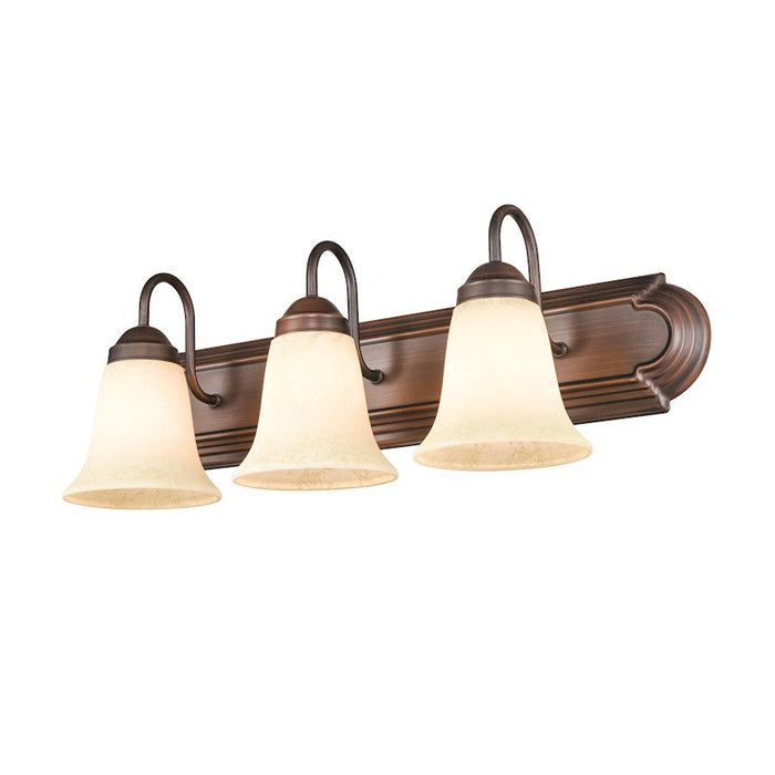 Millennium Lighting 3 Light Vanity Light, Bronze/Turinian Scavo