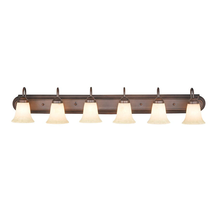 Millennium Lighting 6 Light Vanity Light, Bronze/Turinian Scavo - 4196-RBZ