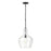 Millennium Lighting Corra 1 Light Pendant, Matte Black/Clear - 4211-MB