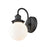 Millennium Lighting Ella 1 Light Sconce, Matte Black/Frosted White - 4221-MB