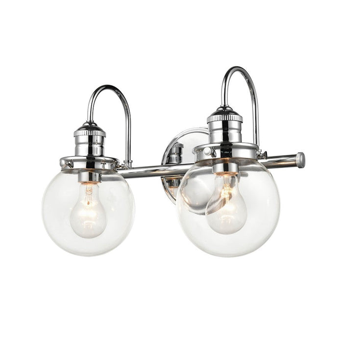 Millennium Lighting Ella 2 Light Vanity, Chrome/Clear - 4222-CH