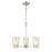 Millennium Coley 3 Light 17.5" Chandelier, Brushed Nickel/Frosted - 4263-BN