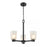 Millennium Coley 3 Light 17.5" Chandelier, Matte Black/Frosted - 4263-MB