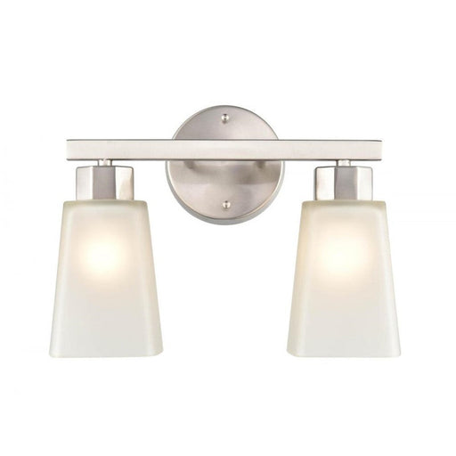 Millennium Coley 2 Light 10.125" Vanity, Brushed Nickel/Frosted White - 4272-BN