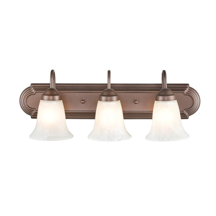 Millennium Lighting 3 Light Vanity Light, Bronze/Faux Alabaster - 4283-BZ