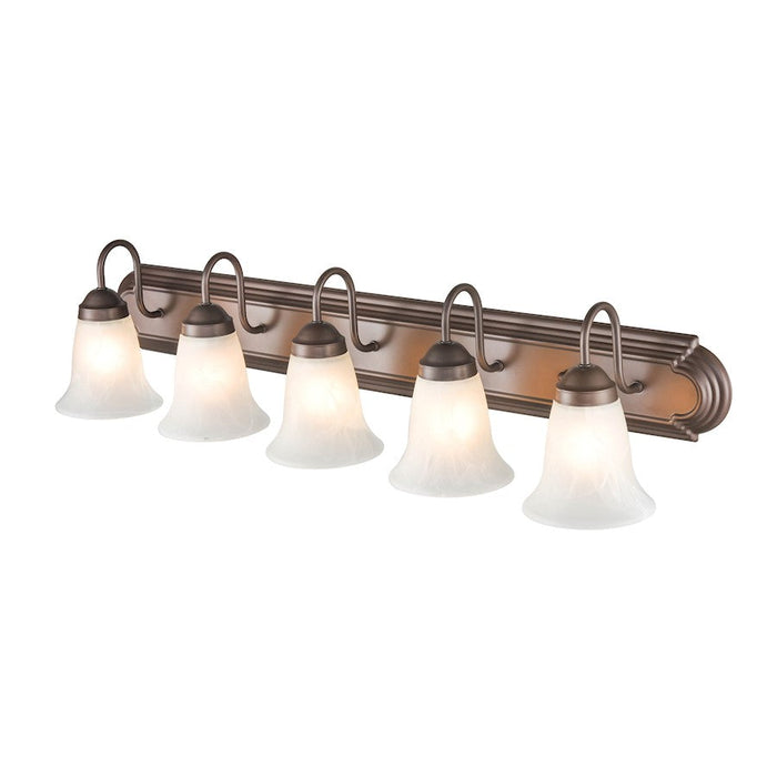 Millennium Lighting 5 Light Vanity Light, Faux Alabaster