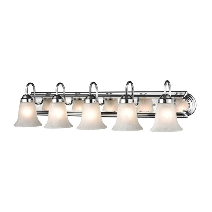 Millennium Lighting 5 Light Vanity Light, Faux Alabaster