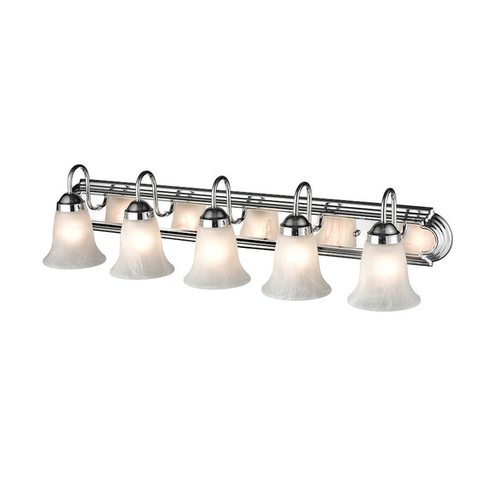 Millennium Lighting 5 Light Vanity Light, Faux Alabaster