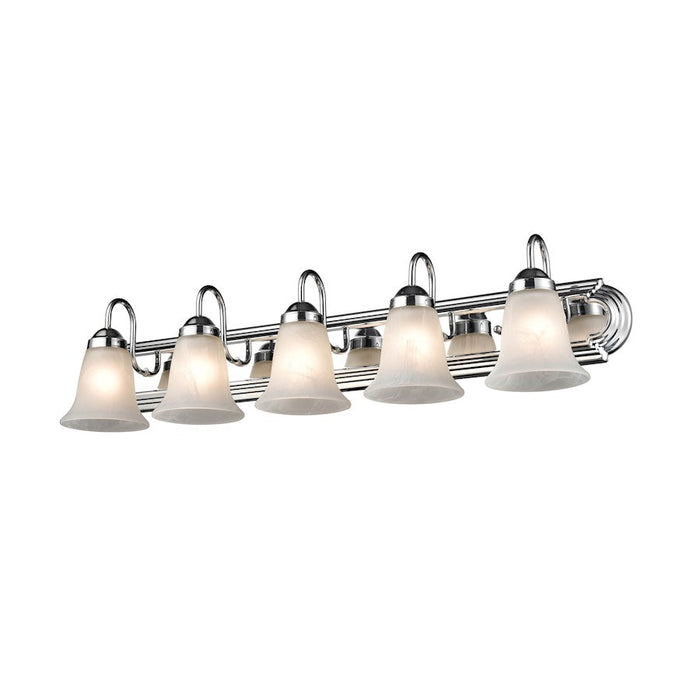 Millennium Lighting 5 Light Vanity Light, Faux Alabaster