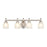 Millennium Lighting 4 Light Vanity Light, Satin Nickel/Faux Alabaster - 4304-SN