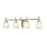 Millennium Lighting 4 Light Vanity Light, Satin Nickel/Faux Alabaster