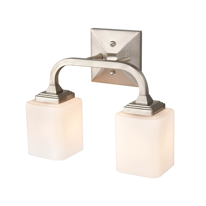 Millennium Lighting Eddison 2 Light Vanity, Frosted Opal