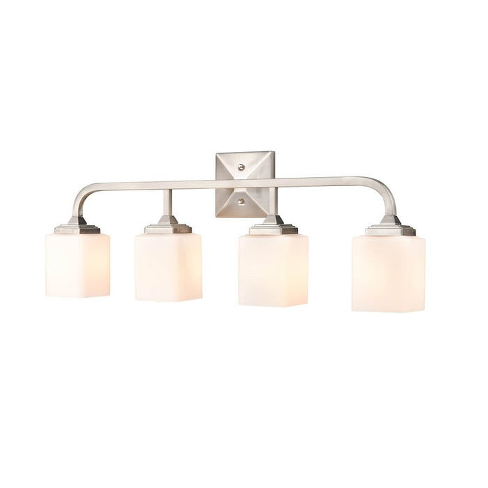 Millennium Lighting Eddison 4 Light Vanity, Frosted Opal