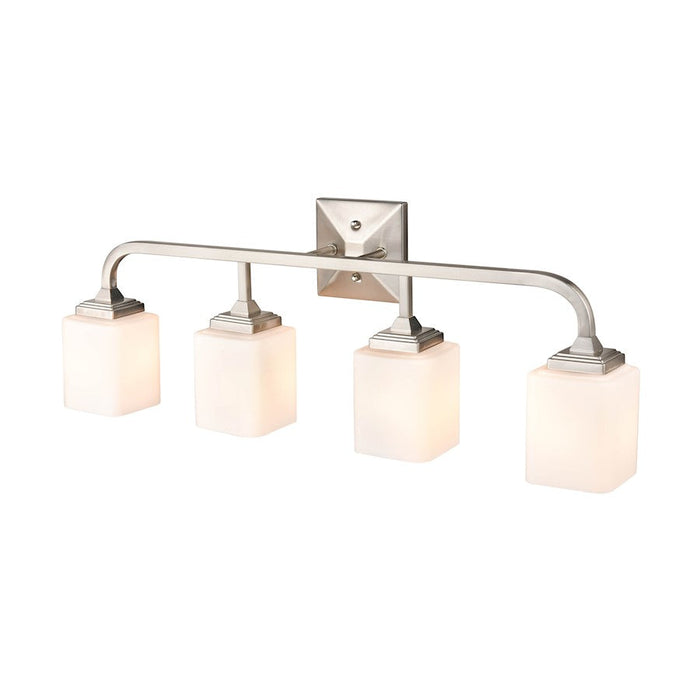 Millennium Lighting Eddison 4 Light Vanity, Frosted Opal