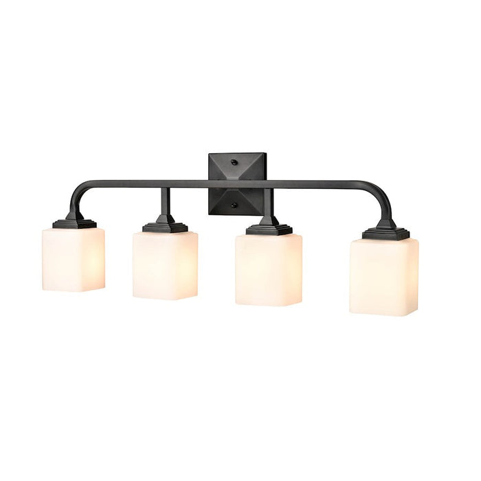 Millennium Lighting Eddison 4 Light Vanity, Frosted Opal