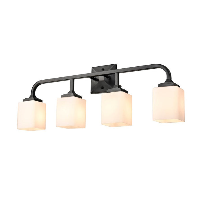 Millennium Lighting Eddison 4 Light Vanity, Frosted Opal