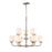 Millennium Lighting Eddison 9 Light Chandelier, Nickel/Frosted Opal - 4329-BN