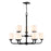 Millennium Lighting Eddison Chandelier, Frosted Opal