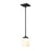 Millennium Lighting Eddison 1 Light Pendant, Matte Black/Frosted Opal - 4331-MB