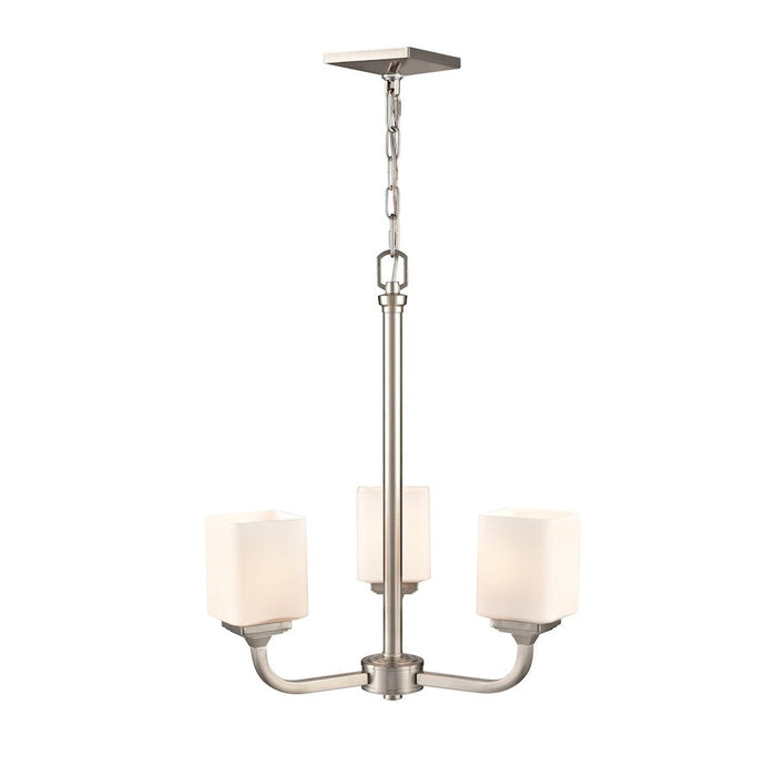 Millennium Lighting Eddison Chandelier, Frosted Opal