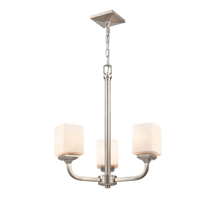 Millennium Lighting Eddison Chandelier, Frosted Opal