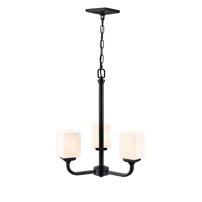 Millennium Lighting Eddison Chandelier, Frosted Opal