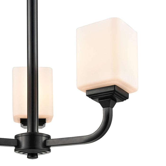 Millennium Lighting Eddison Chandelier, Frosted Opal