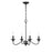 Millennium Delvona 4 Light 20.125" Chandelier, Matte Black - 4384-MB