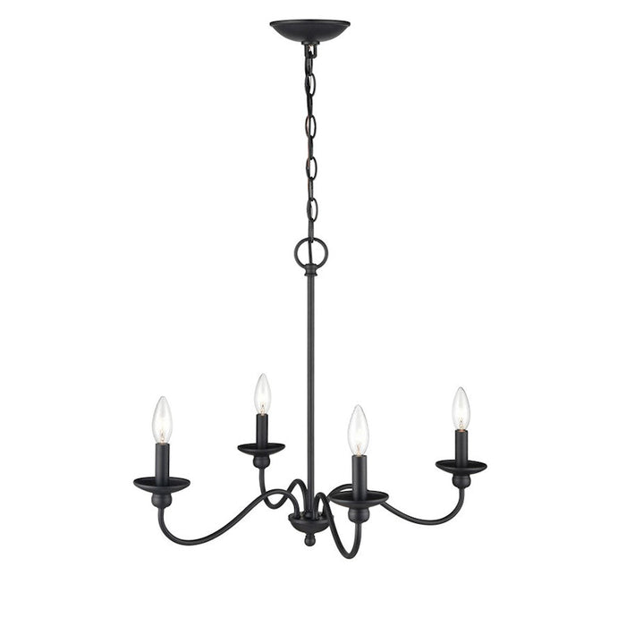 Millennium Delvona Chandelier, Matte Black