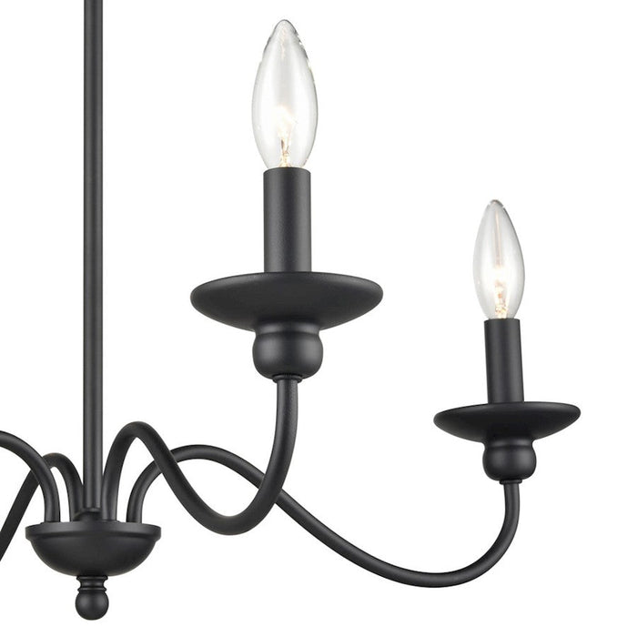 Millennium Delvona Chandelier, Matte Black