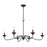 Millennium Delvona 6 Light 20.375" Chandelier, Matte Black - 4386-MB