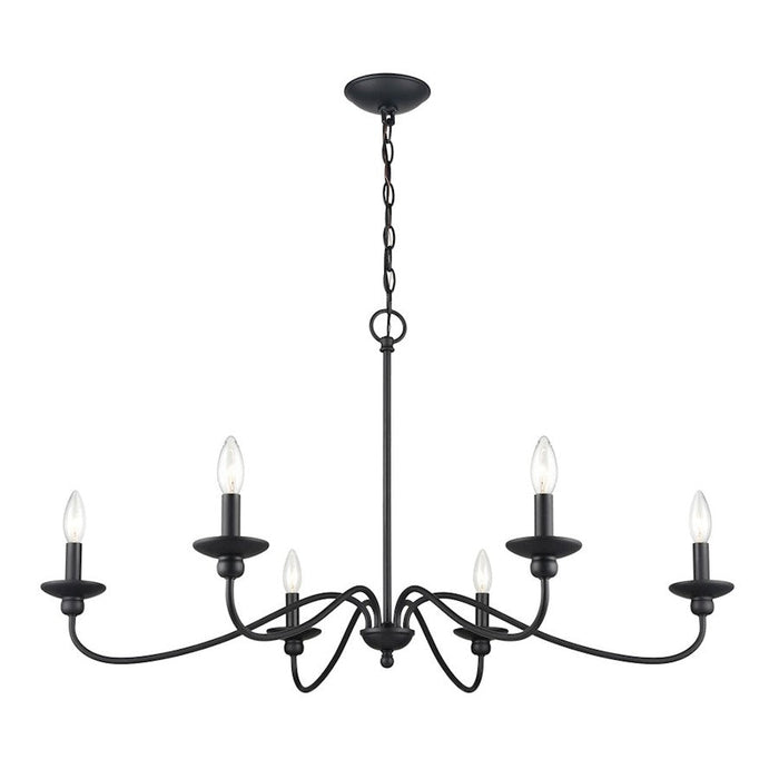 Millennium Delvona Chandelier, Matte Black