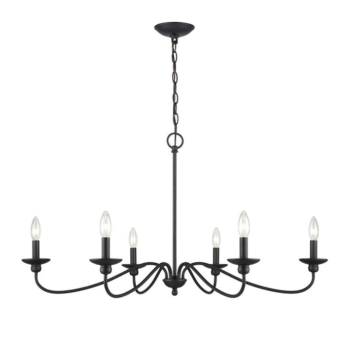 Millennium Delvona Chandelier, Matte Black