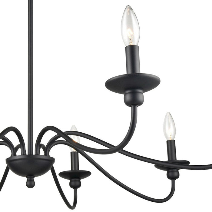 Millennium Delvona Chandelier, Matte Black