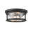 Millennium Lighting Bresley 2 Lt Outdoor Flush Mount, Black/Seeded - 4402-PBK