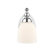 Millennium Lighting 8" 1 Light Wall Sconce, Chrome/Etched White - 4421-CH