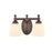 Millennium Lighting 13" 2 Light Vanity Light, Bronze/Etched White - 4422-RBZ