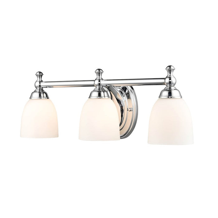 Millennium Lighting 21.5" 3 Light Vanity Light, Chrome/Etched White - 4423-CH