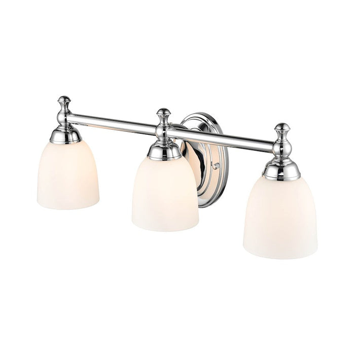 Millennium Lighting 21.5" 3 Light Vanity Light, Chrome/Etched White - 4423-CH