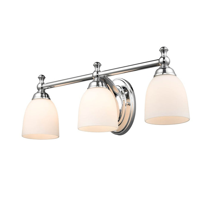 Millennium Lighting 21.5" 3 Light Vanity Light, Chrome/Etched White - 4423-CH