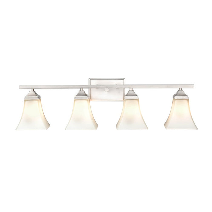 Millennium Lighting 4 Light Vanity Light, Chrome/Etched White - 4504-CH