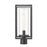 Millennium Wheatland 1 Light Outdoor Post Lantern, Black/Clear Seeded - 4581-PBK