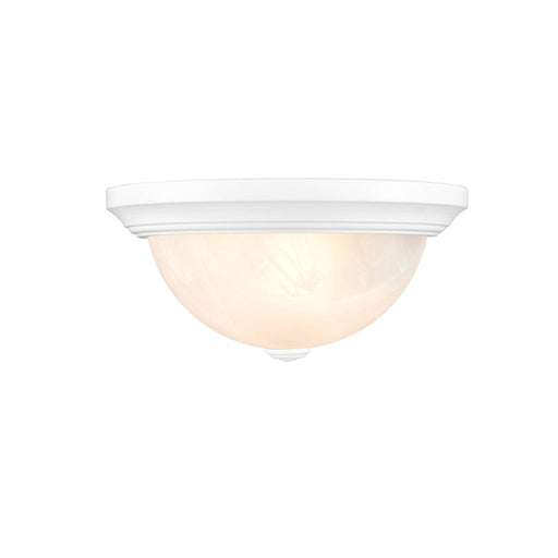 Millennium Lighting 13" 2 Light Flush, Burnished Gold/Faux Alabaster - 4603-BG