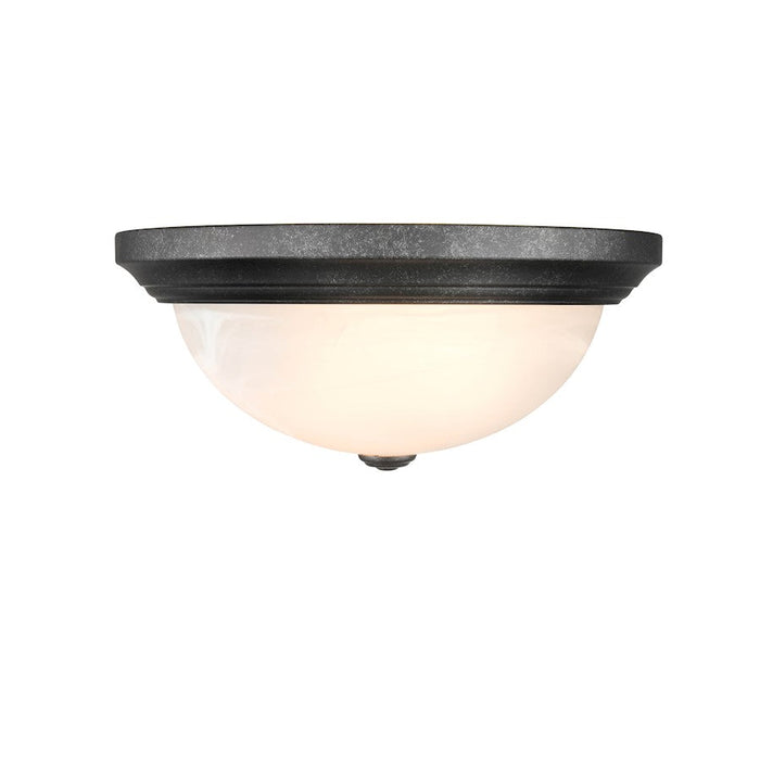 Millennium Lighting 13" 2 Light Flushmount, Bronze/Faux Alabaster - 4603-BZ