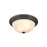 Millennium Lighting 13" 2 Light Flush, Nickel/Faux Alabaster - 4603-SN