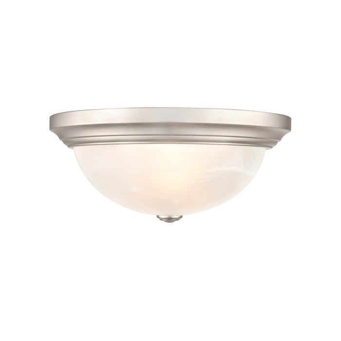 Millennium Lighting 13" 2 Light Flushmount, White/Faux Alabaster - 4603-WH