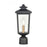 Millennium Eldrick 1 Light 14.375" Outdoor Post Lantern, Black/Clear - 4631-PBK