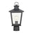 Millennium Bellmon 1 Light 14.75" Outdoor Post Lantern, Black/Clear - 4741-PBK