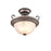 Millennium Lighting 13" 2 Light Semi-Flush, Nickel/Faux Alabaster - 4771-SN