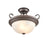 Millennium Lighting 2 Light Semi-Flush, Satin Nickel/Faux Alabaster - 4773-SN